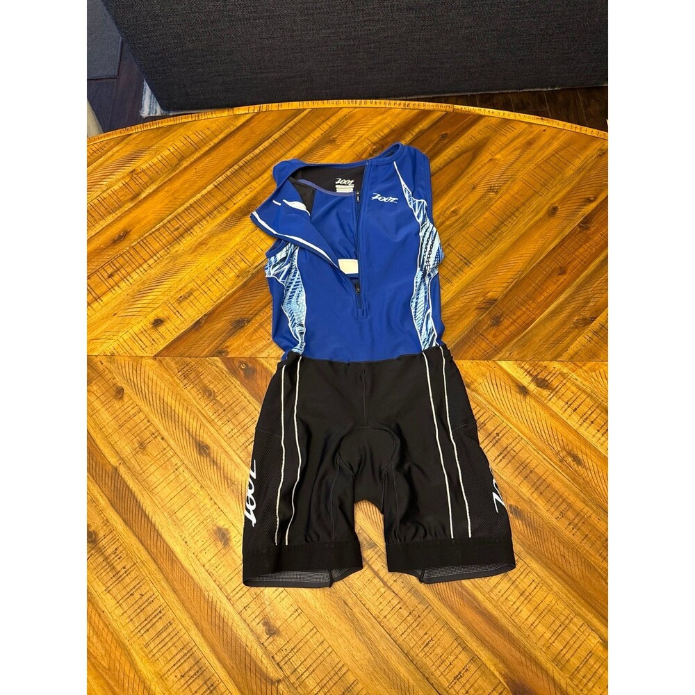 Zoot Women’s Performance Triathlon Racesuit Blue Sleeveless One Piece Small